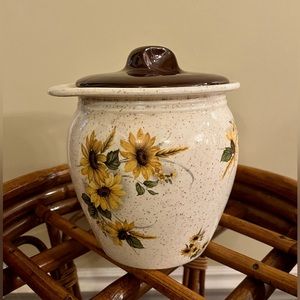 Vintage Canadian Cookie Jar Sunflowers